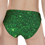 Green (NOT Real) Glitter Print Women's Panties