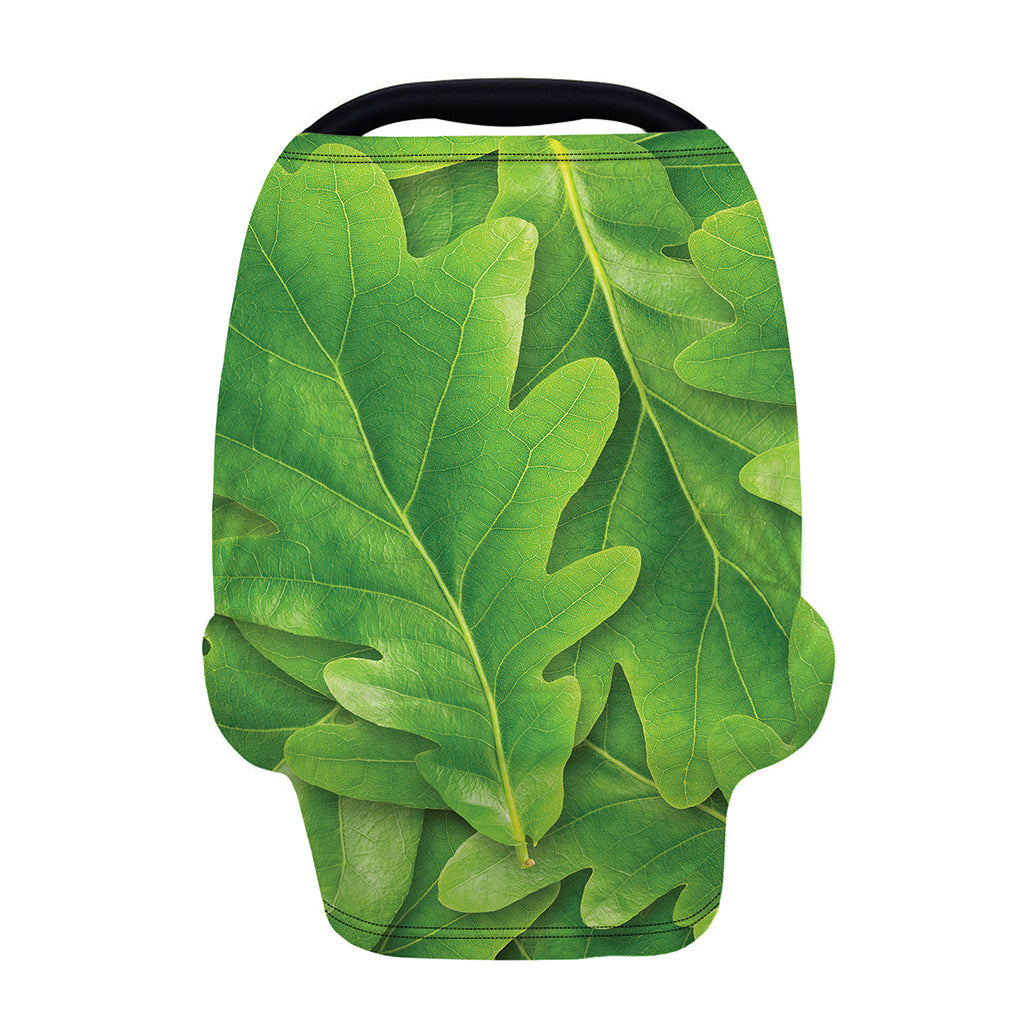 Green Oak Leaf Print Baby Seat Cover