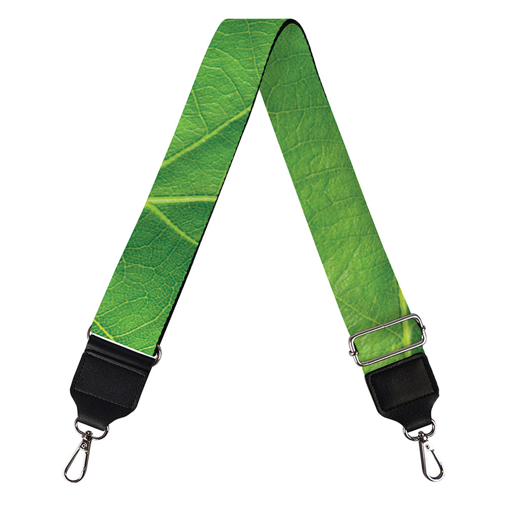 Green Oak Leaf Print Bag Strap