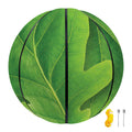 Green Oak Leaf Print Basketball