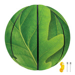Green Oak Leaf Print Basketball