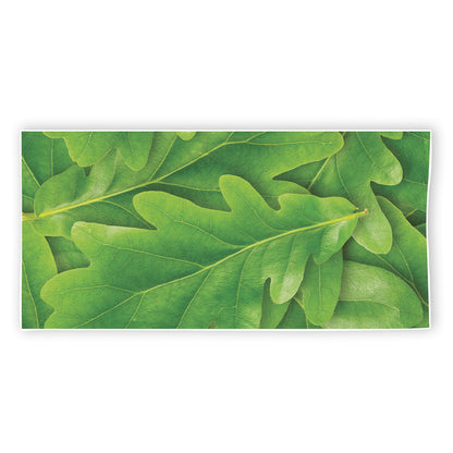 Green Oak Leaf Print Beach Towel