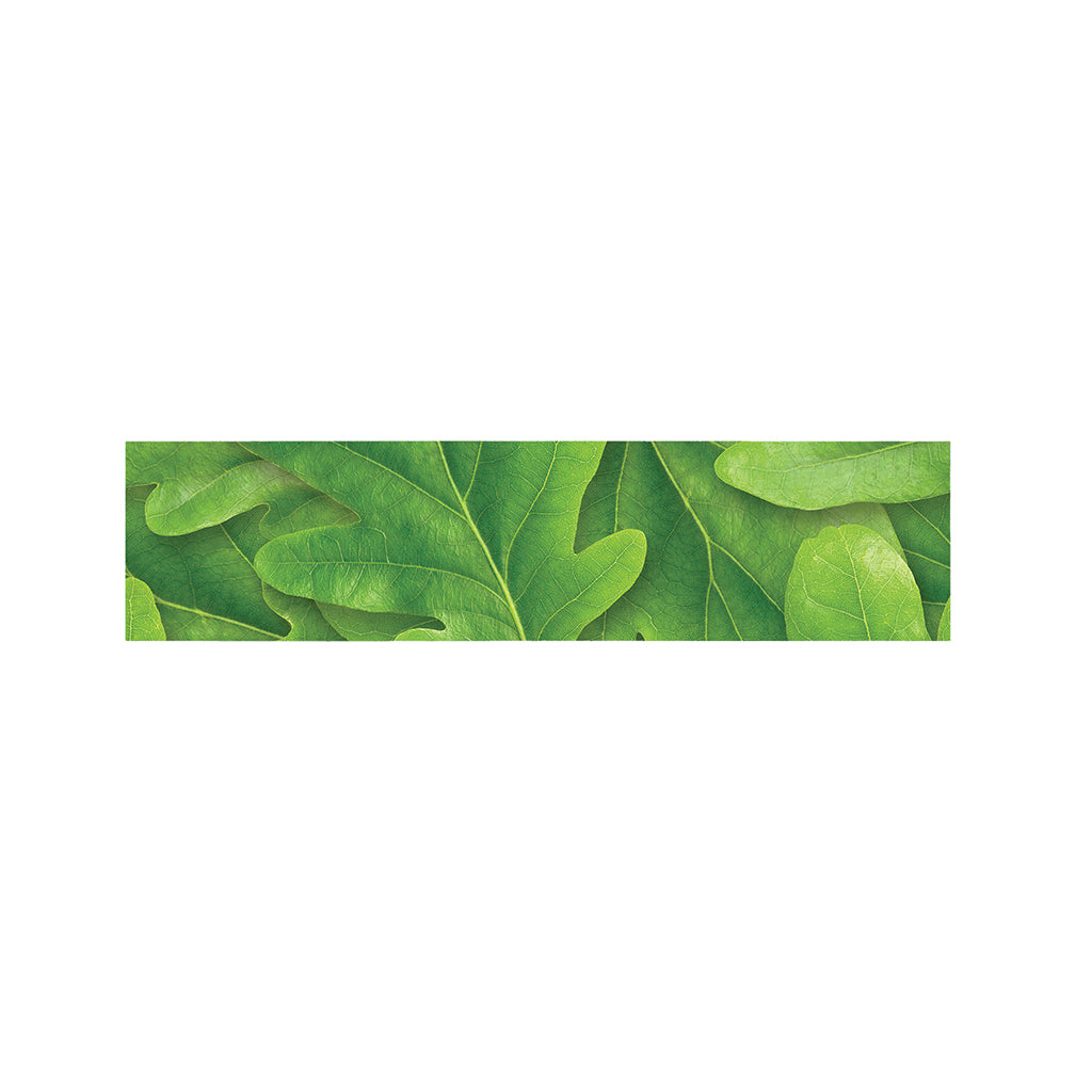 Green Oak Leaf Print Bed Runner
