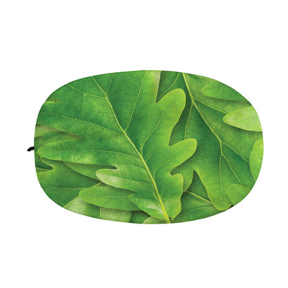 Green Oak Leaf Print Car Side Mirror Covers