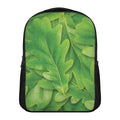 Green Oak Leaf Print Casual Backpack