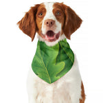 Green Oak Leaf Print Dog Bandana