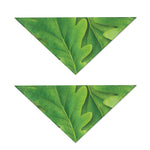 Green Oak Leaf Print Dog Bandana