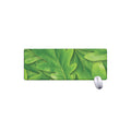 Green Oak Leaf Print Extended Mouse Pad
