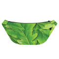 Green Oak Leaf Print Fanny Pack