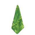 Green Oak Leaf Print Hand Towel