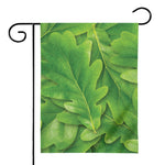Green Oak Leaf Print House Flag