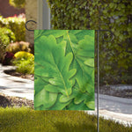 Green Oak Leaf Print House Flag