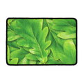Green Oak Leaf Print Kitchen Mat