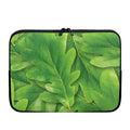 Green Oak Leaf Print Laptop Sleeve