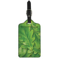 Green Oak Leaf Print Luggage Tag