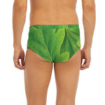 Green Oak Leaf Print Men's Briefs