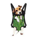 Green Oak Leaf Print Pet Carrier Backpack