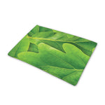 Green Oak Leaf Print Pet Cooling Mat Cover