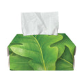 Green Oak Leaf Print Rectangle Tissue Box Cover