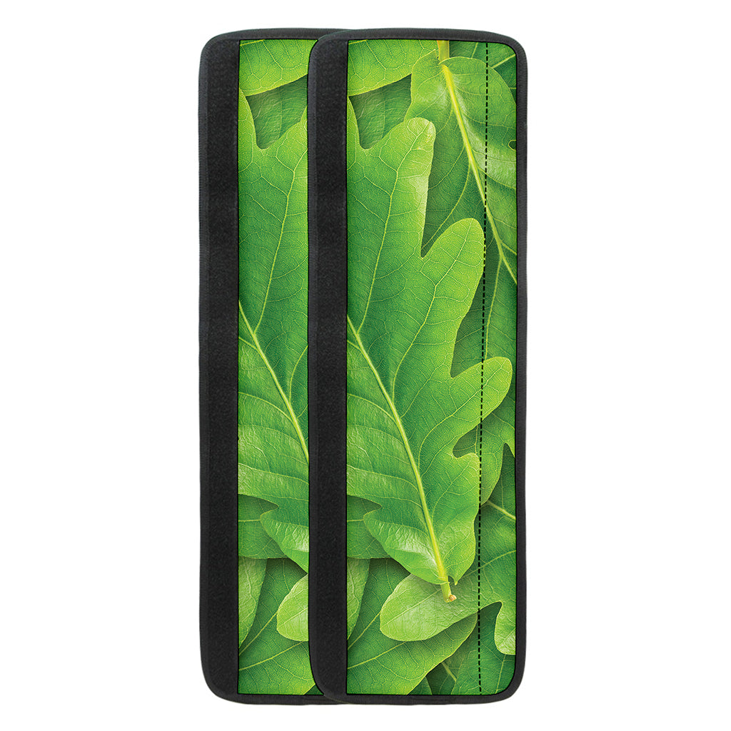 Green Oak Leaf Print Refrigerator Handle Covers