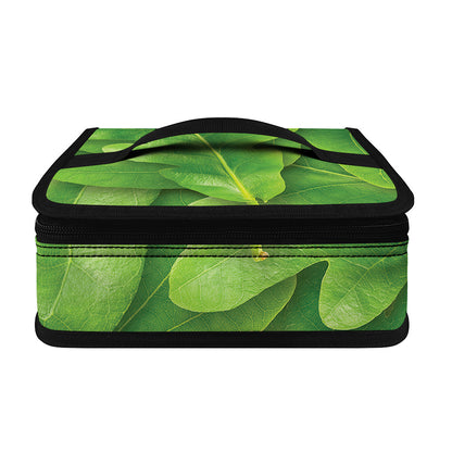 Green Oak Leaf Print Small Lunch Bag