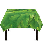Green Oak Leaf Print Tablecloth