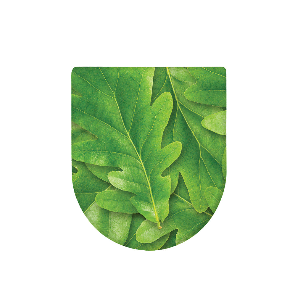 Green Oak Leaf Print Toilet Lid Cover
