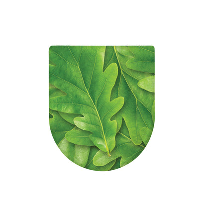Green Oak Leaf Print Toilet Lid Cover