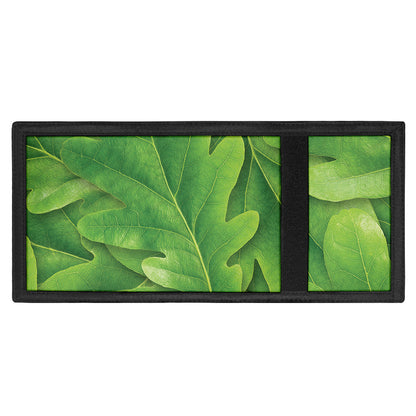 Green Oak Leaf Print Trifold Wallet