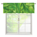 Green Oak Leaf Print Window Valance