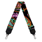 Green Orange And Pink Paisley Print Bag Strap