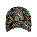 Green Orange And Pink Paisley Print Baseball Cap