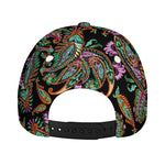 Green Orange And Pink Paisley Print Baseball Cap