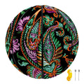 Green Orange And Pink Paisley Print Basketball