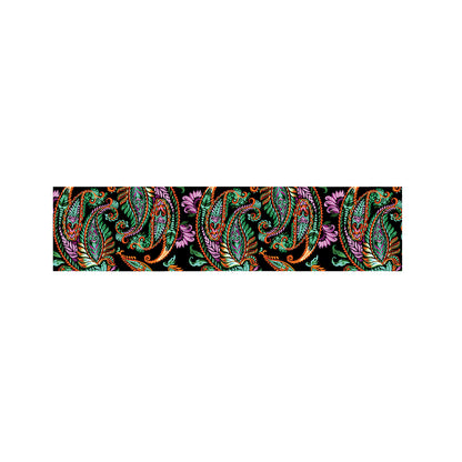 Green Orange And Pink Paisley Print Bed Runner