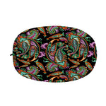 Green Orange And Pink Paisley Print Car Side Mirror Covers