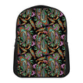 Green Orange And Pink Paisley Print Casual Backpack