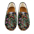 Green Orange And Pink Paisley Print Casual Shoes