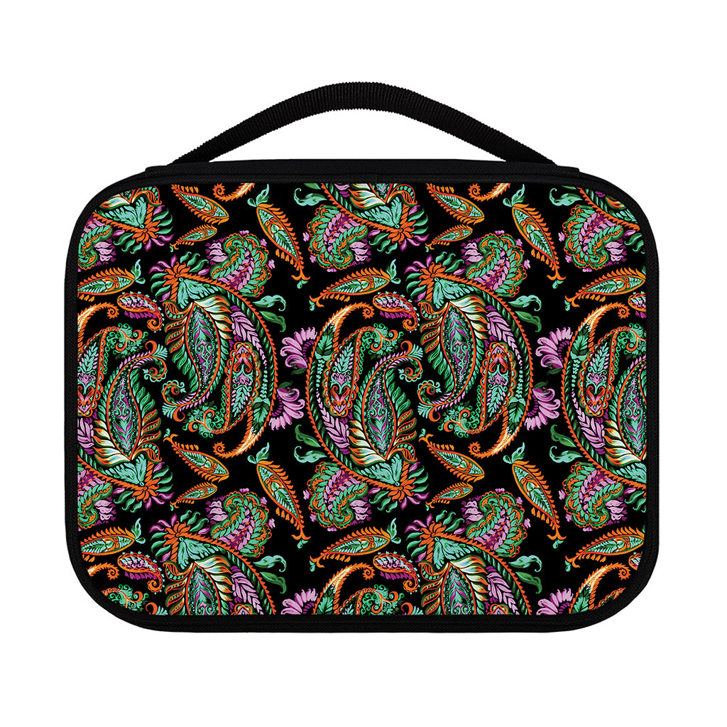 Green Orange And Pink Paisley Print Classic Bible Case