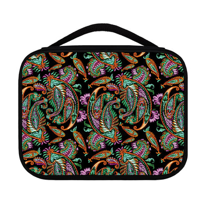 Green Orange And Pink Paisley Print Classic Bible Case