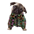 Green Orange And Pink Paisley Print Dog Zip Up Jacket