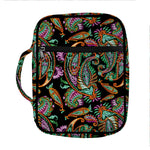 Green Orange And Pink Paisley Print Front Pocket Bible Bag
