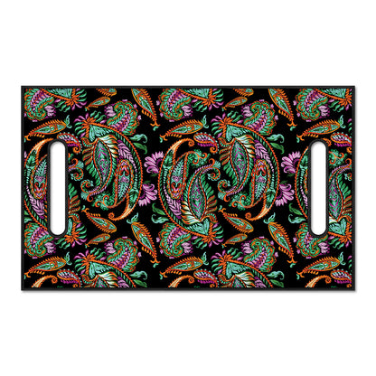 Green Orange And Pink Paisley Print Golf Cart Seat Cover