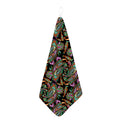 Green Orange And Pink Paisley Print Hand Towel