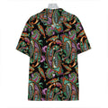 Green Orange And Pink Paisley Print Hawaiian Shirt