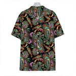 Green Orange And Pink Paisley Print Hawaiian Shirt