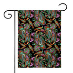 Green Orange And Pink Paisley Print House Flag
