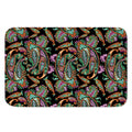 Green Orange And Pink Paisley Print Indoor Door Mat