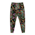 Green Orange And Pink Paisley Print Jogger Pants