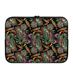 Green Orange And Pink Paisley Print Laptop Sleeve